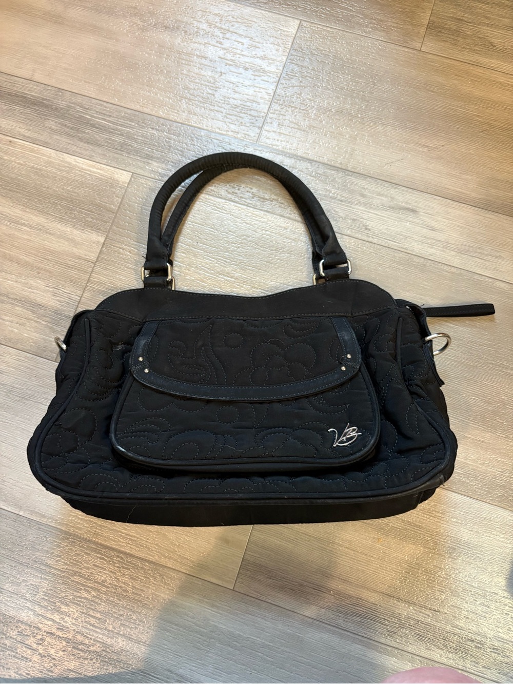 Vera Bradley Black Quilted Shoulder Bag